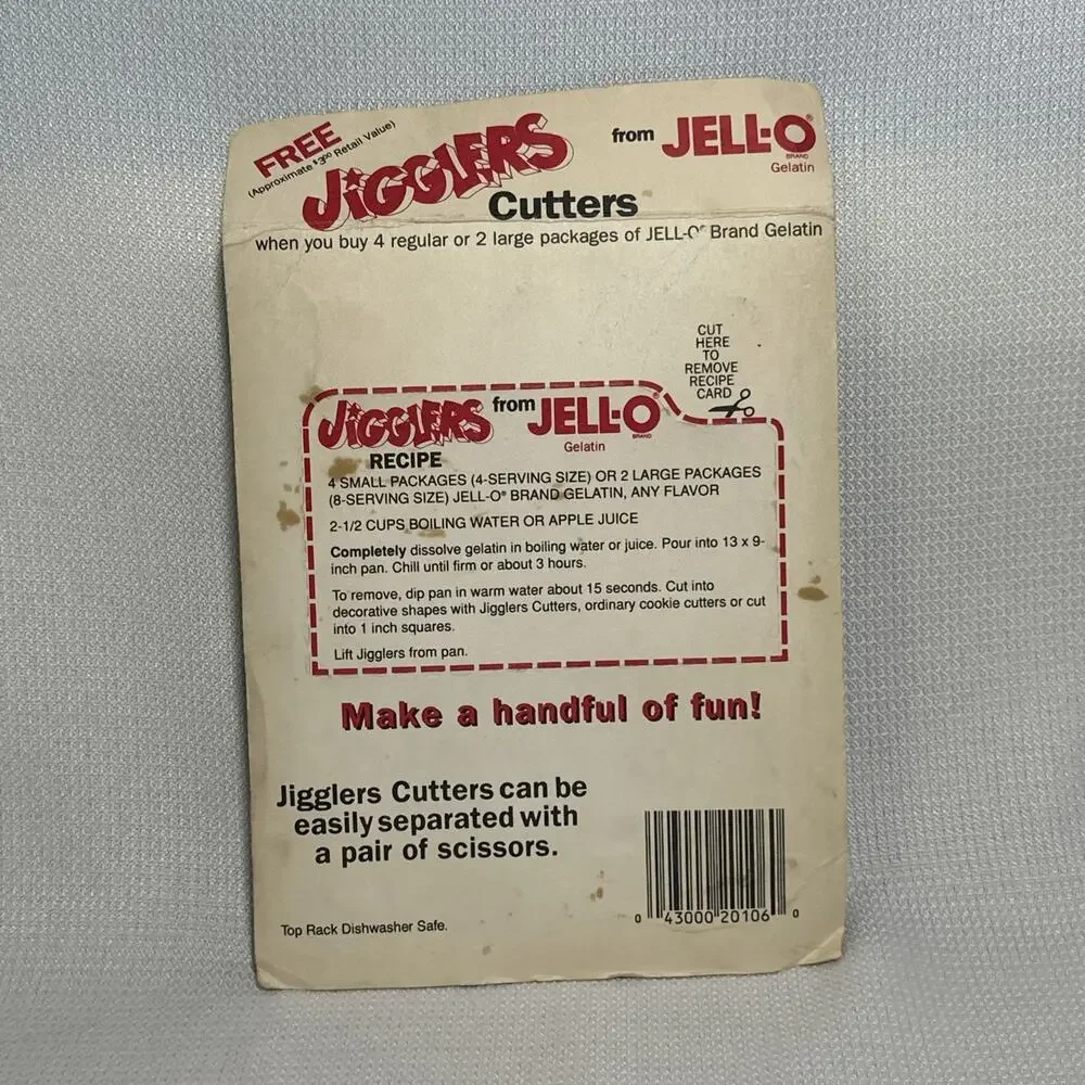 Vintage Jello Jigglers Safari Zoo Animal Cutters Unopened In Packaging